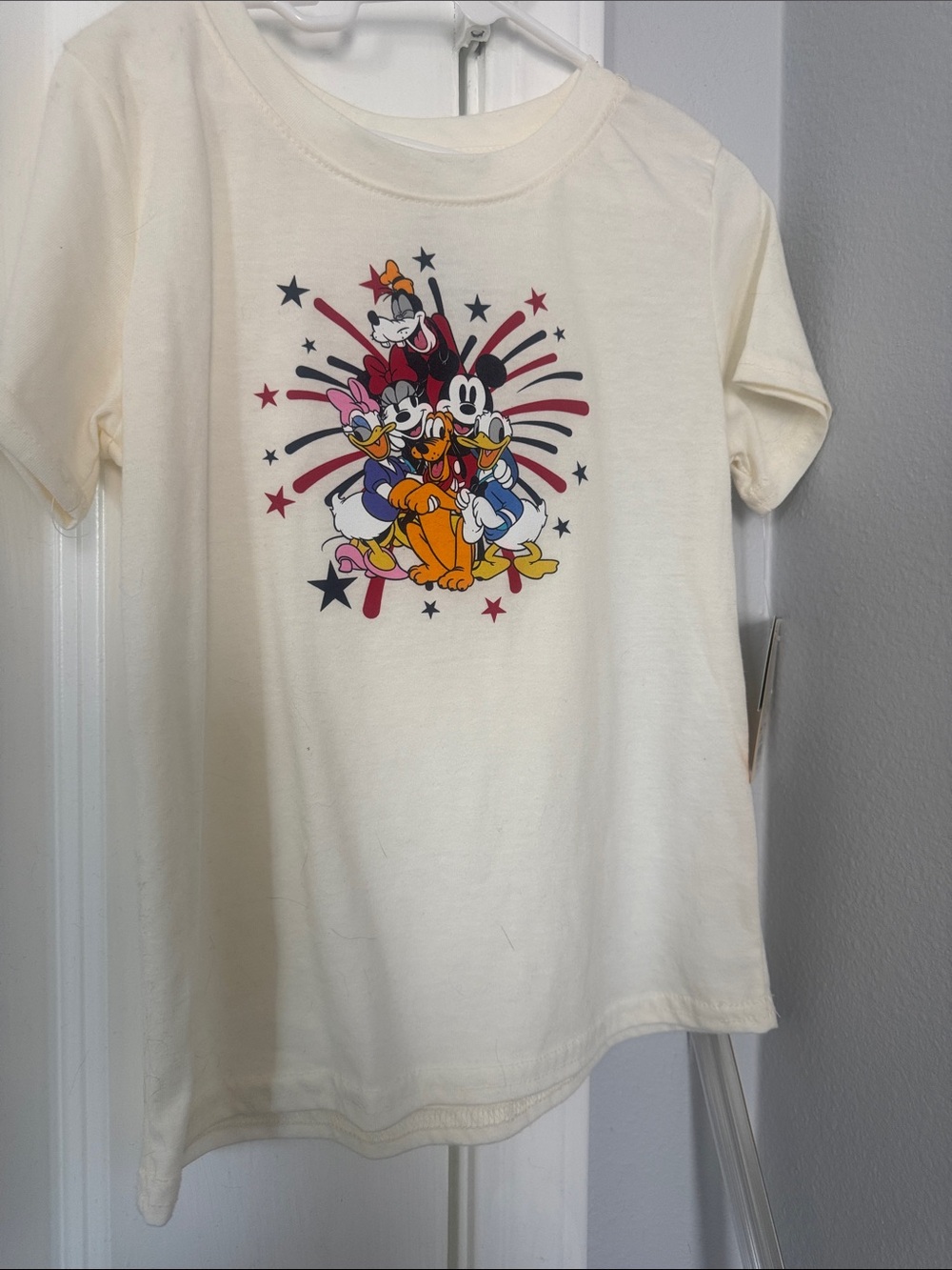 Disney Cream Short Sleeve Tee with Classic Character Burst